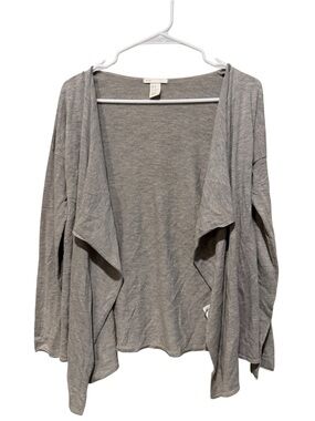 H&M Gray Open-Front Draped Cardigan‎